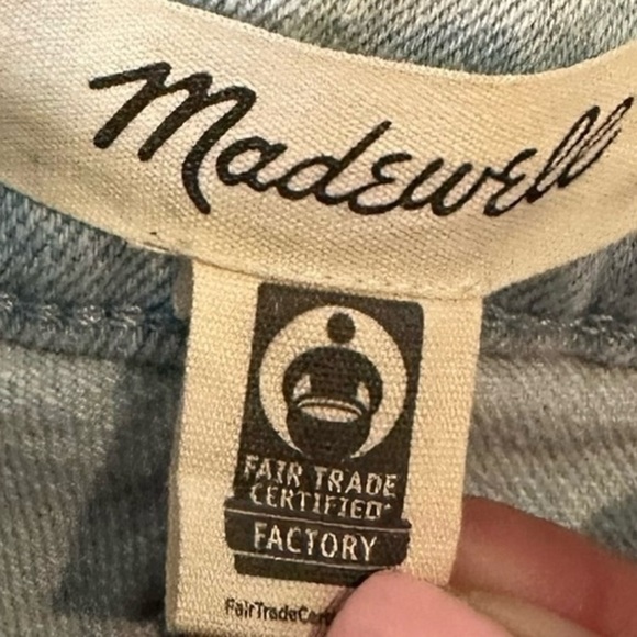Women’s Madewell 90’s High Rise Straight Jeans Size 33P NWT Light Wash - Picture 5 of 8